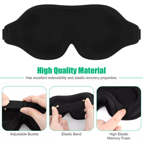 3D Comfort Sleep Mask – Soft Padded Eye Cover for Deeper Rest