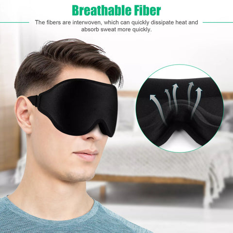 3D Comfort Sleep Mask – Soft Padded Eye Cover for Deeper Rest