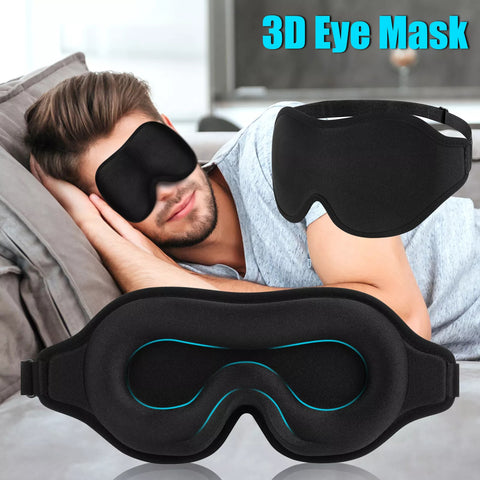 3D Comfort Sleep Mask – Soft Padded Eye Cover for Deeper Rest