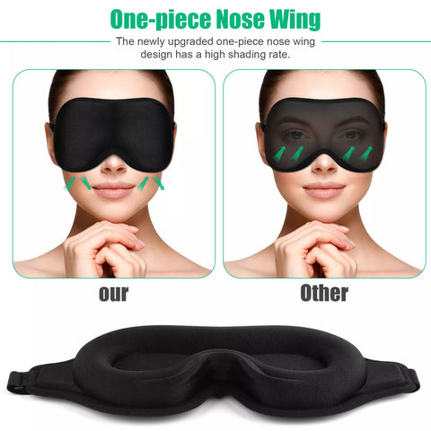 3D Comfort Sleep Mask – Soft Padded Eye Cover for Deeper Rest